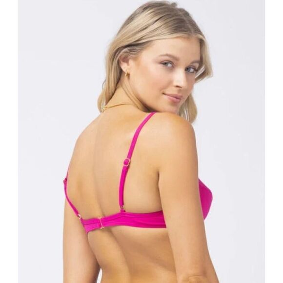 New. L*SPACE pink push up bikini top. Small. Retails $119 - Picture 3 of 11